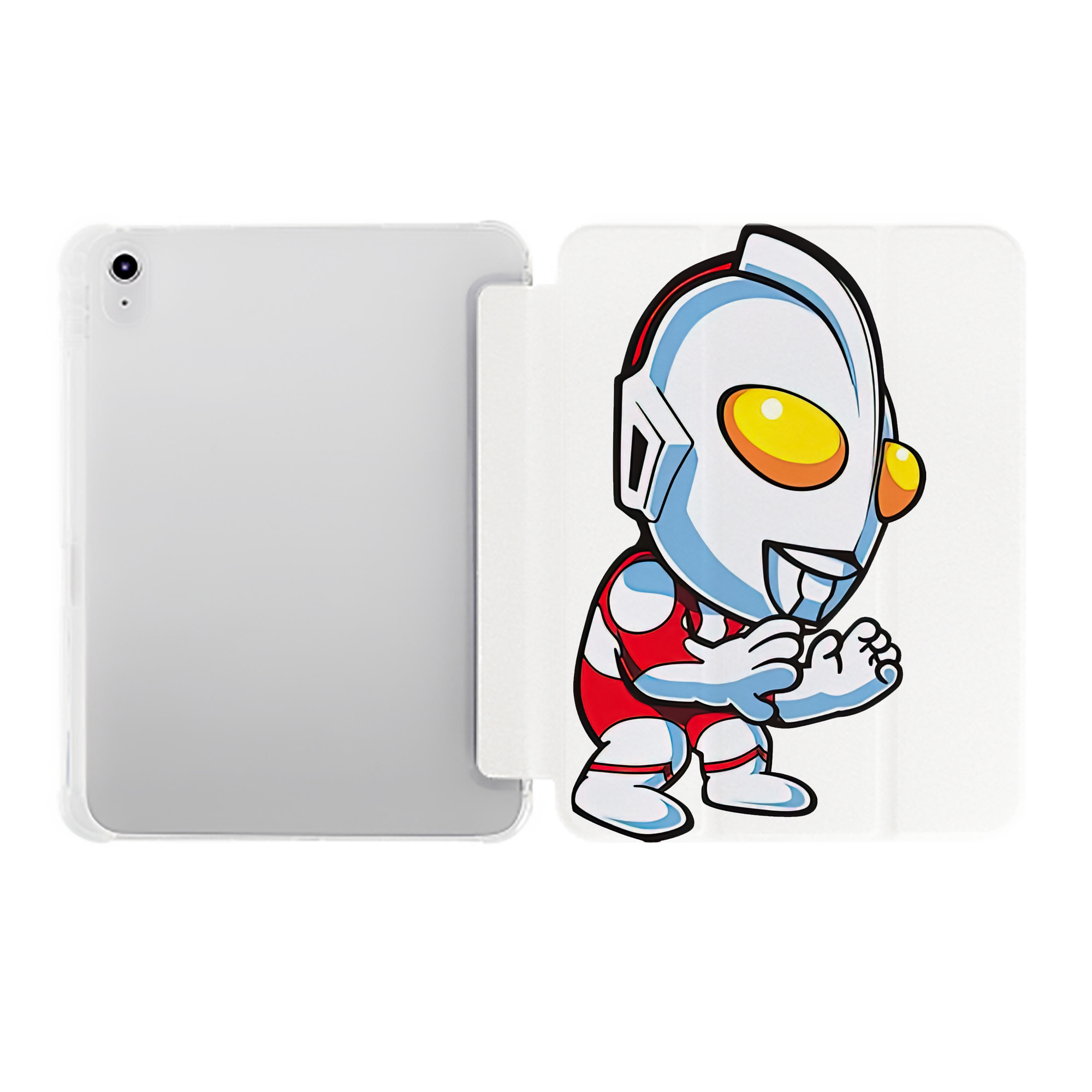 （画像用） ウルトラマン Ultraman IPad ケース ペン収納付き 三つ折りスタンド PUレザー×シリコン 対応機種9.5/10.5/10.9インチ